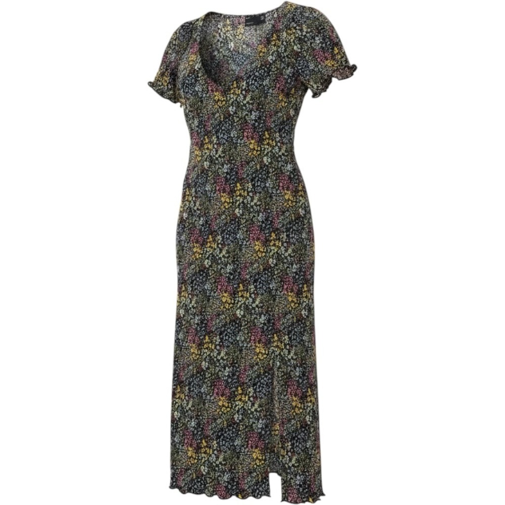 ASOS Floral Maxi Dress with Button Front Detail US Womens 4 Cottagecore Feminine